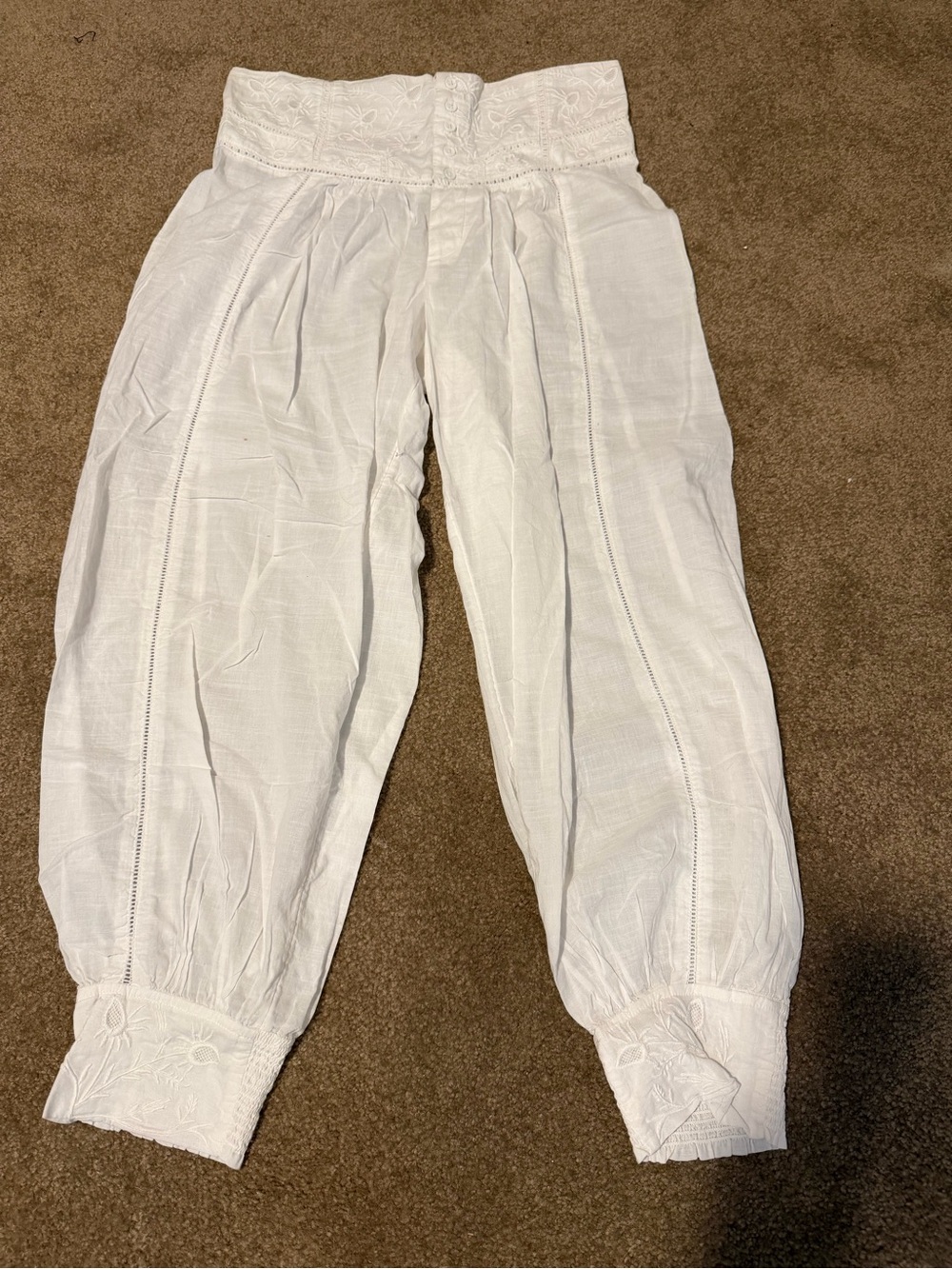 Free people Embroidered genie pants